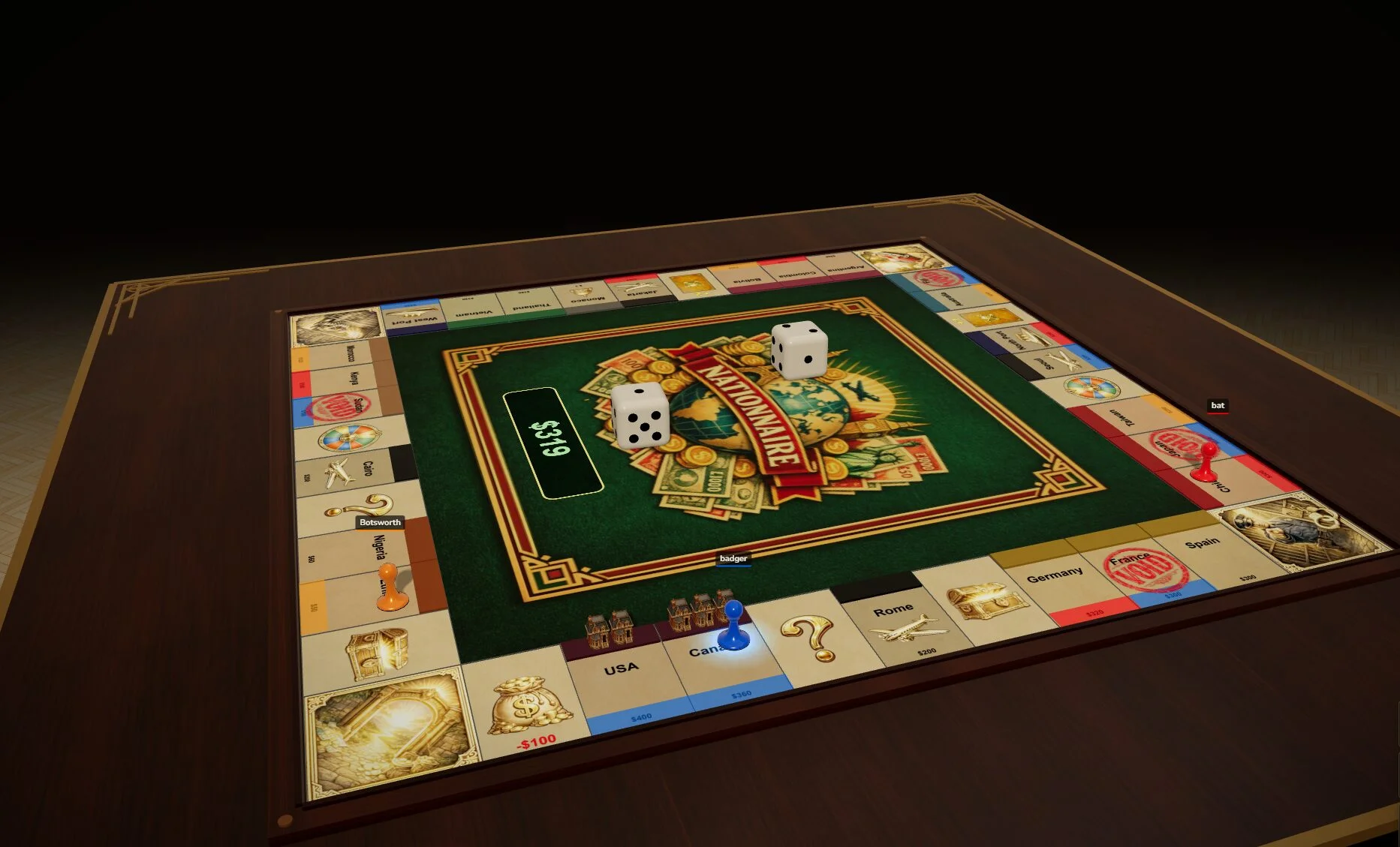 Nationnaire Board with Buildings