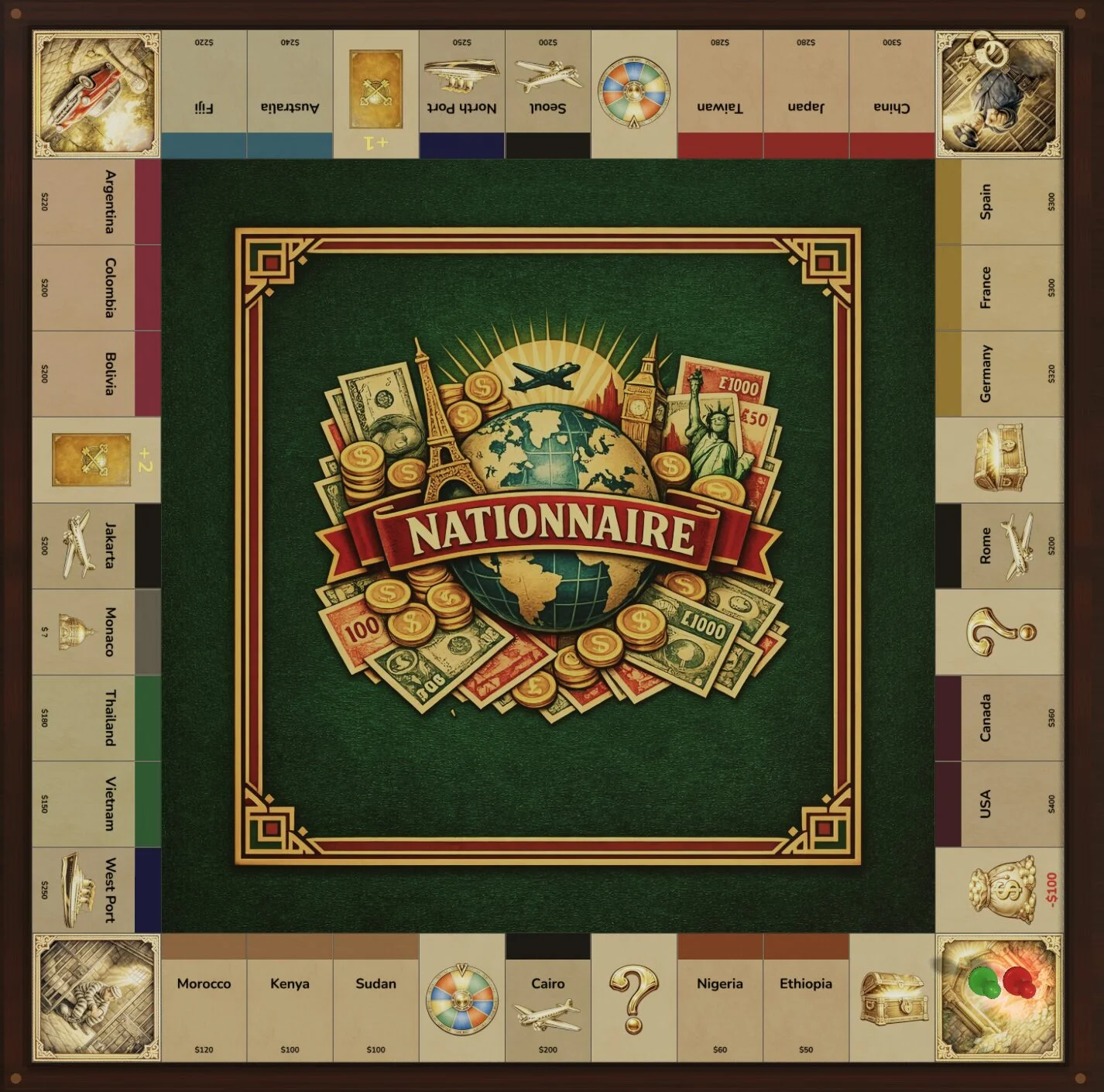 Nationnaire 3D game board